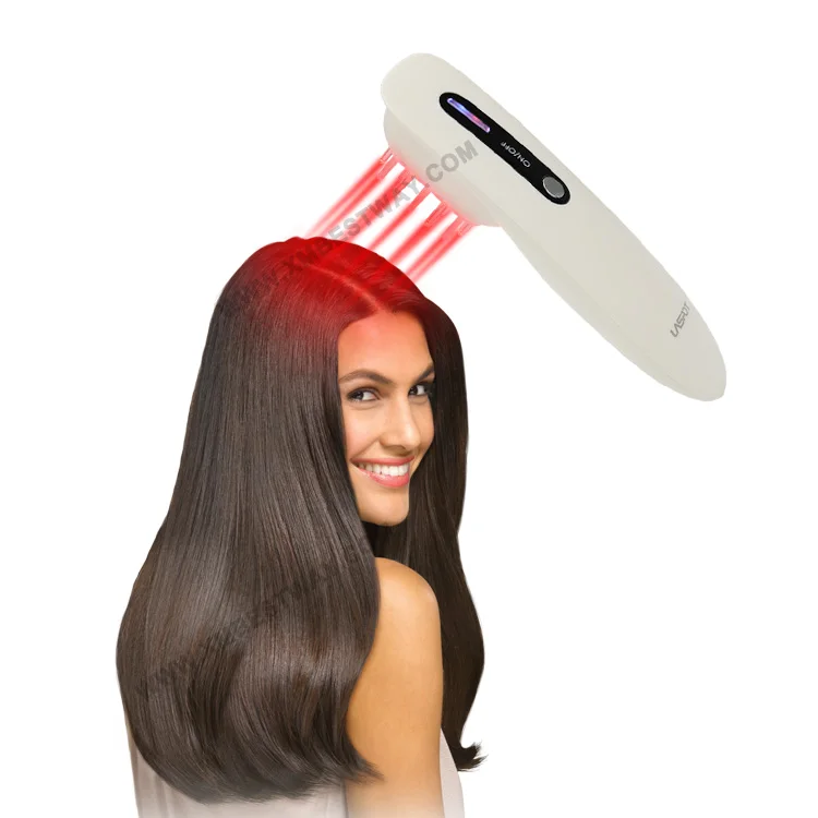 Лазерное терапевтическое устройство, массажер для головы, лазерная расческа для волос, устройство для восстановления роста волос с красным светодиодным индикатором