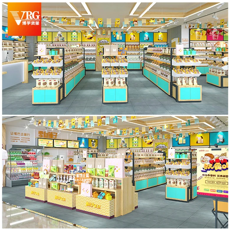 YSshelves gondola hot sell retail display stand racks wood supermarket shelves for store