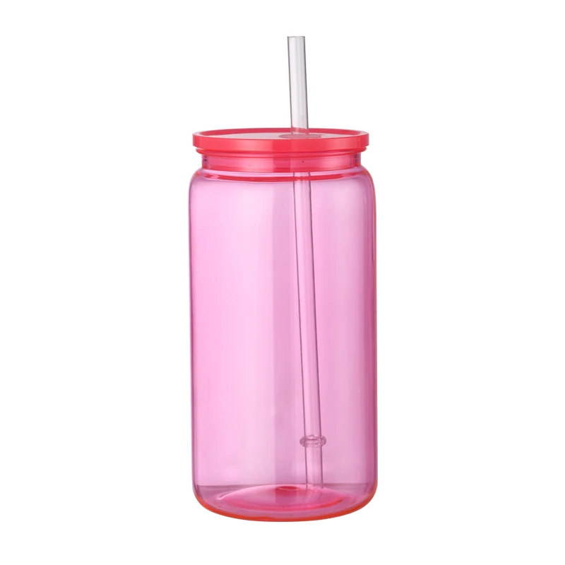 CUPPARK 16oz желе цветной пластиковый стакан ПК пивная банка с крышками соломки для UV DTF