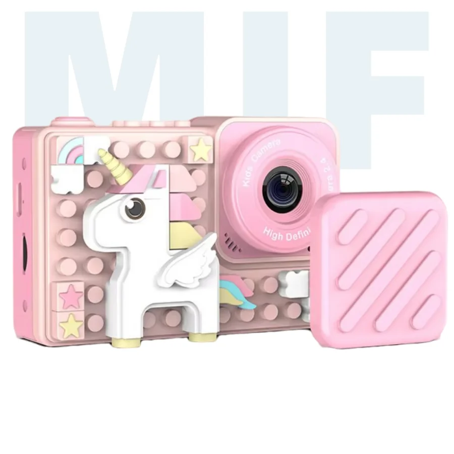 MJF-H8  2024 New Cartoon Spaceman 1080P Dual Lens Digital Video Recording Selfie 600Mah 2.4 Inch Kids Camera for Student H8