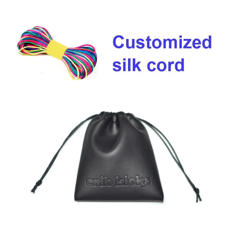 Custom High end mini drawstring waterproof Soft PU leather jewelry pouch