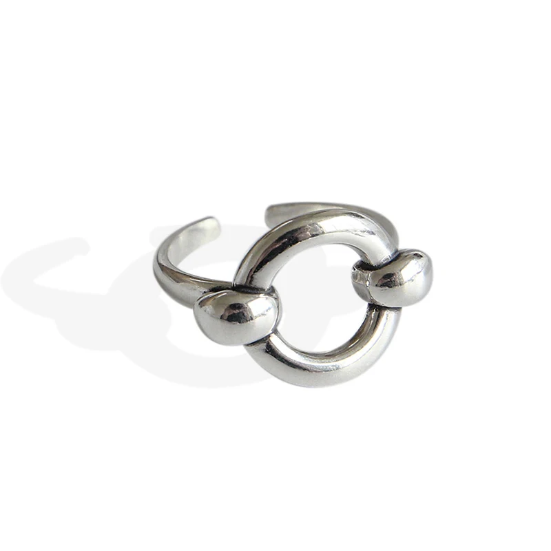 Index  Finger Rings Wholesale Fashion Jewelry 925 Sterling Silver Hollow Donut Ring