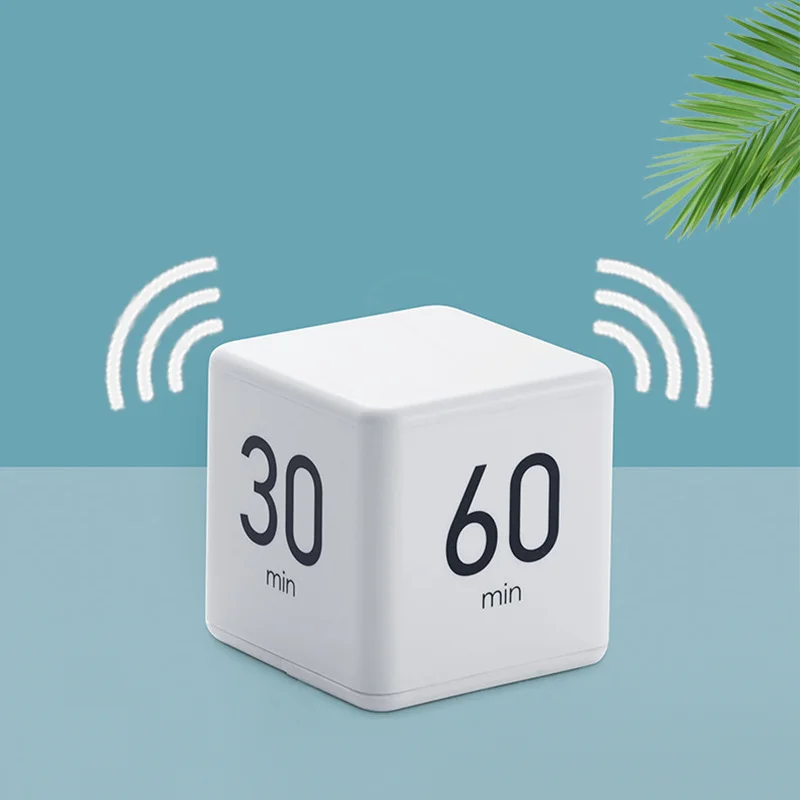 Digital Mechanical LED Display Time Alarm Cube Kitchen Cooking Timer