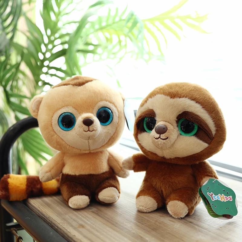 Wholesale China stuffed animals plush toys big eyes jungle wild animal fox goat sloth owl doll