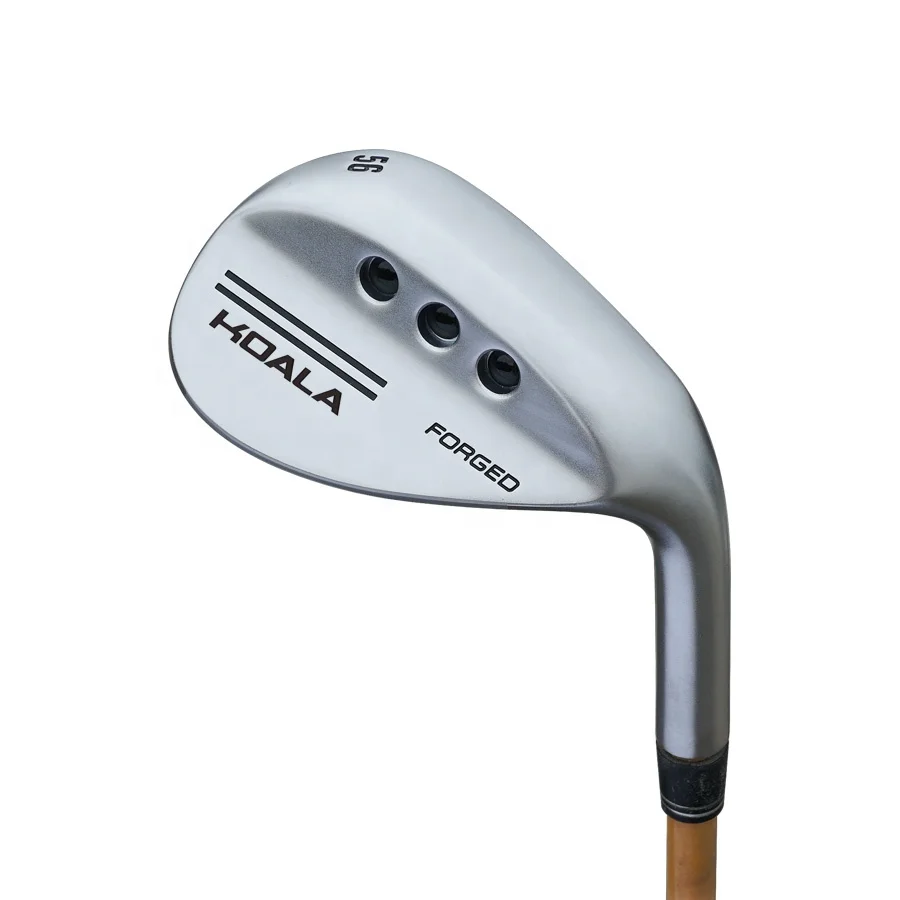 OEM/ODM forged 1020 carbon steel face cnc milling carving groove golf club wedges head with silver PVD plating