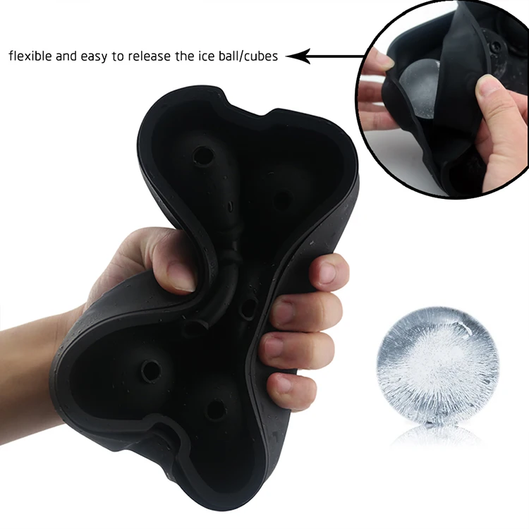 Silicone Ice mold set 6 square ice cube tray 6 sphere ice ball tray with logo sleeve