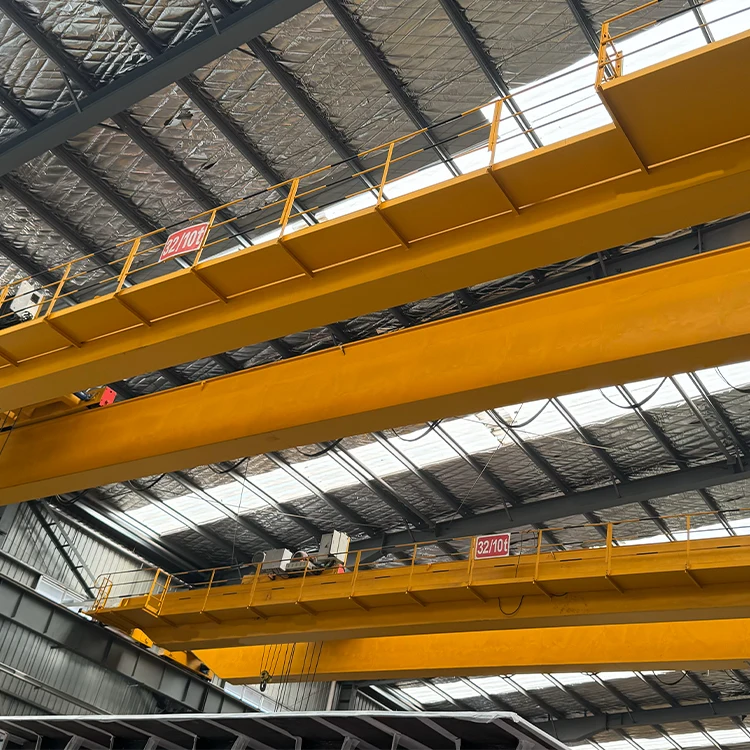 Low headroom double beam overhead crane electric hoist european style gourd double beam crane