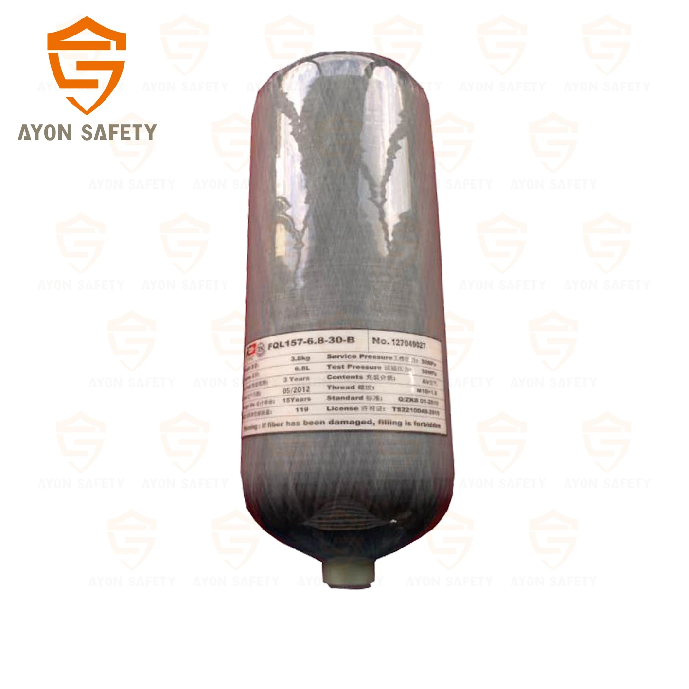 3L,6.8L,9L carbon fiber gas cylinder for SCBA