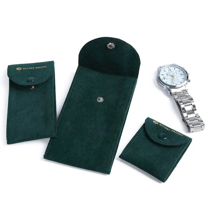 Best Quality Custom Logo Luxury Portable Packing Gift Velvet Pouch Watch Travel Storage Packaging Bag