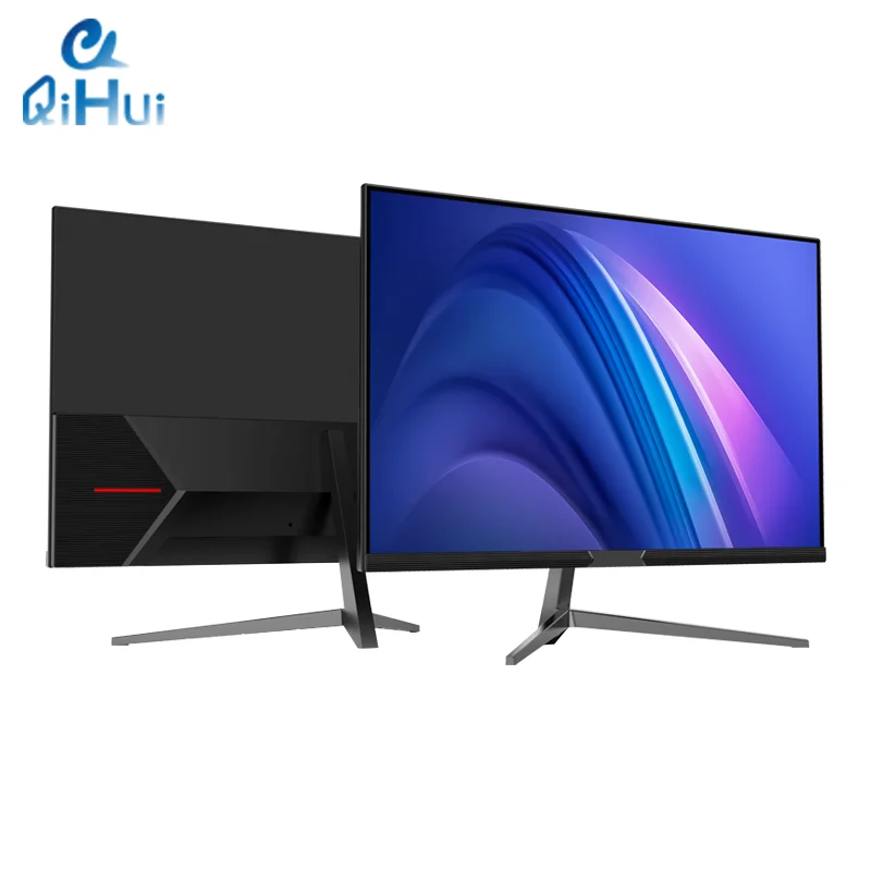 Qihui  23.8/27/31.5 inch led monitor computer 4k Ips 165hz  ips screen pc 1ms  Study Office Lcd monitor Rgb Light Bar