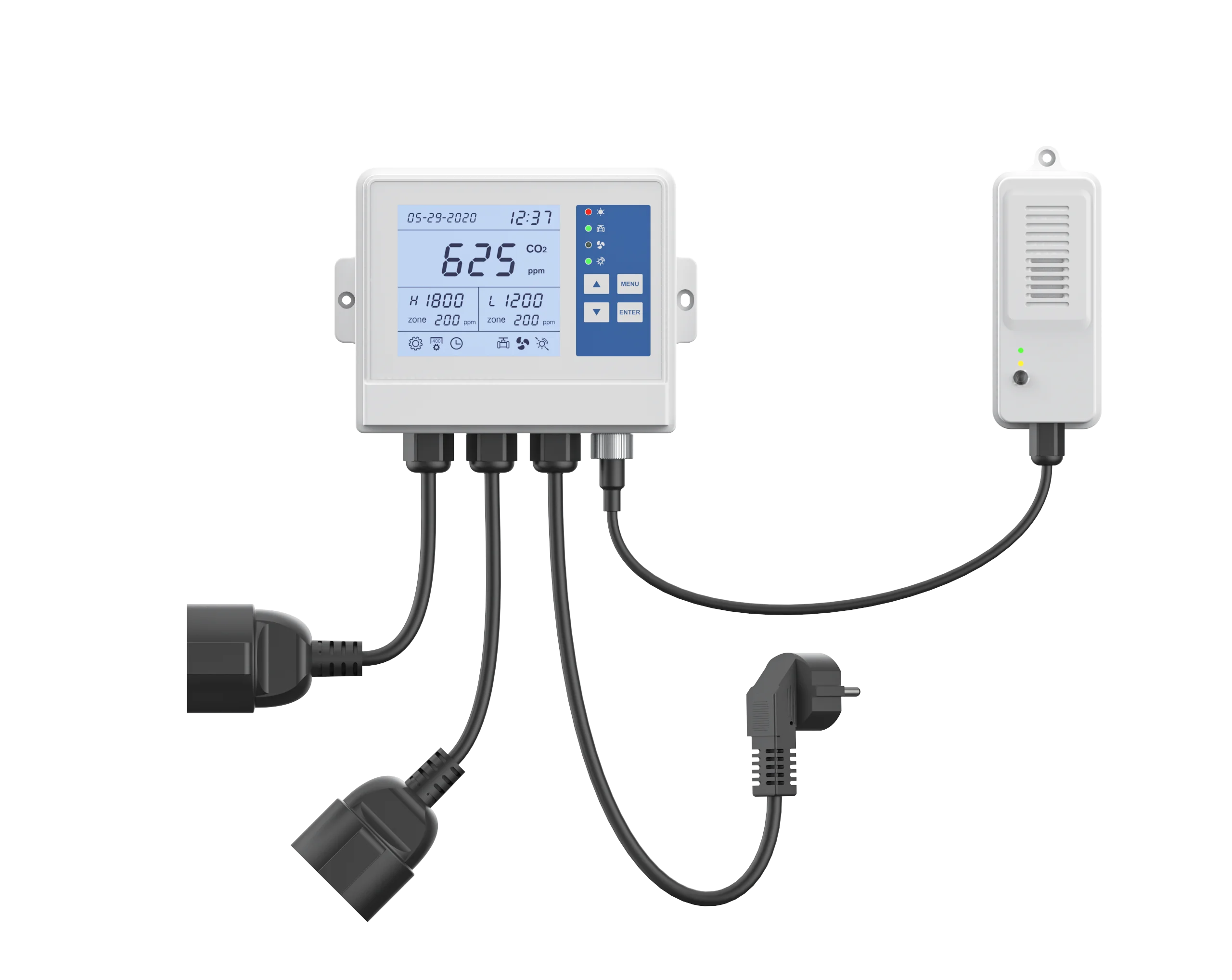 CO2 Controller Two-Plug System with CO2 Regulators and Inline Exhaust Fans, Adjusts CO2 for Grow Tents, Grow Rooms, Greenhouses