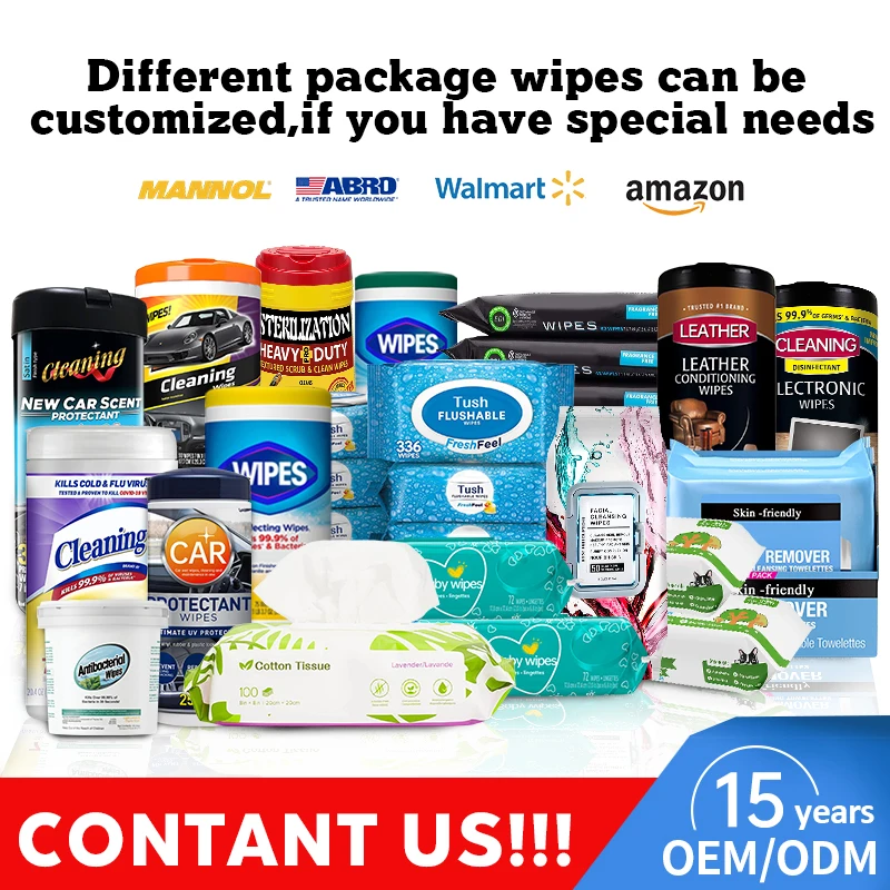 Custom Label Heavy Duty Hand Wipes Individually Wrapped All Purpose Cleaning Supplies for Home, Car, and Workshop