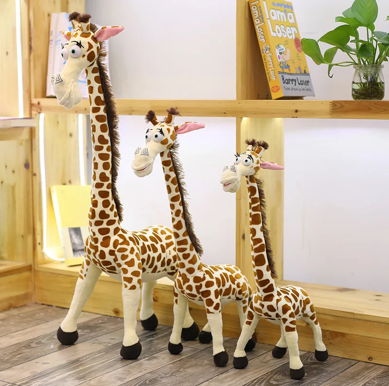 Custom Anime Plush Doll 35cm Madagascar Giraffe Animals Soft Stuffed Animal Plush Toy