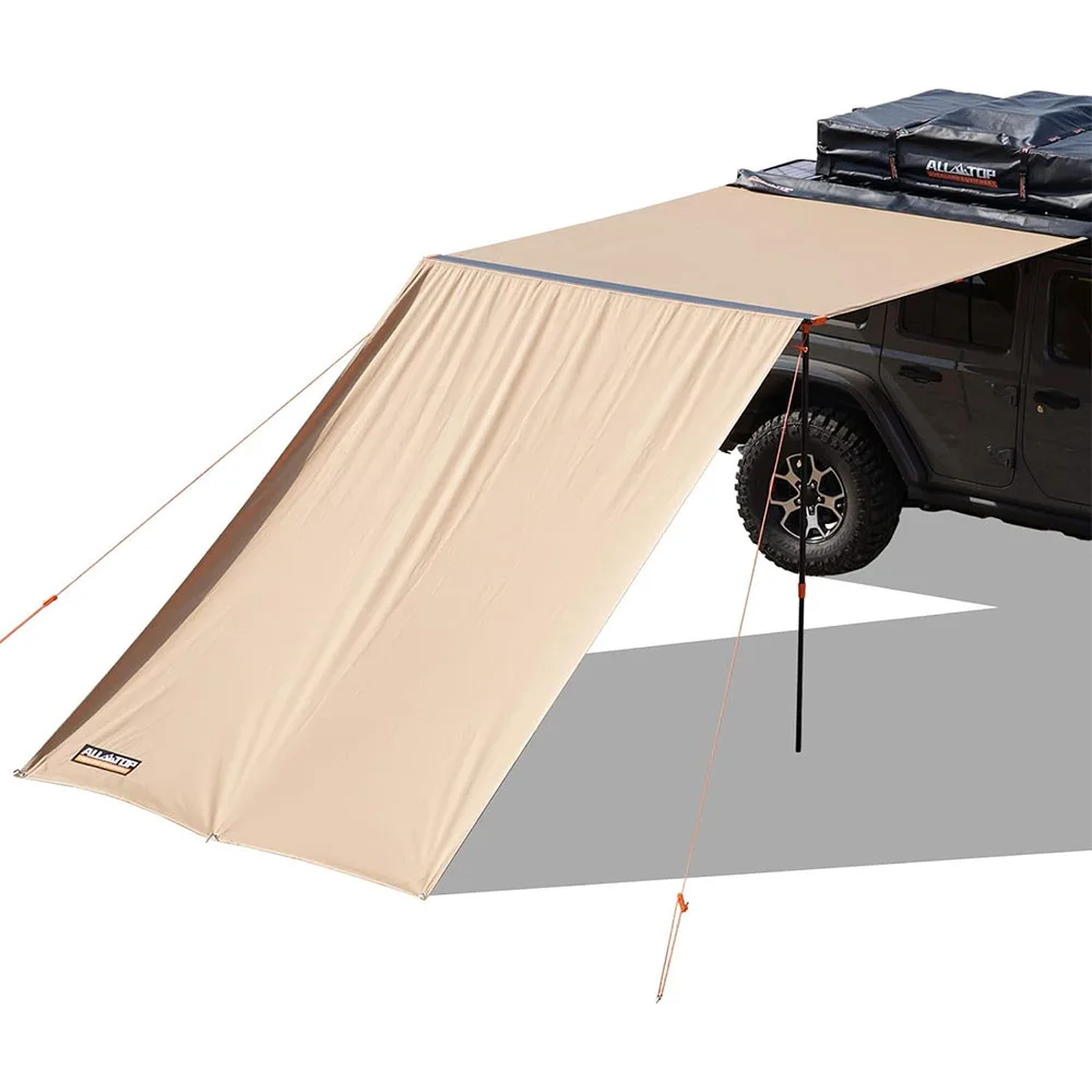 High Quality 420D Polyester Oxford 2.5*2.5M Waterproof PU2000 Awning Side Wall Car Side Awning Screen