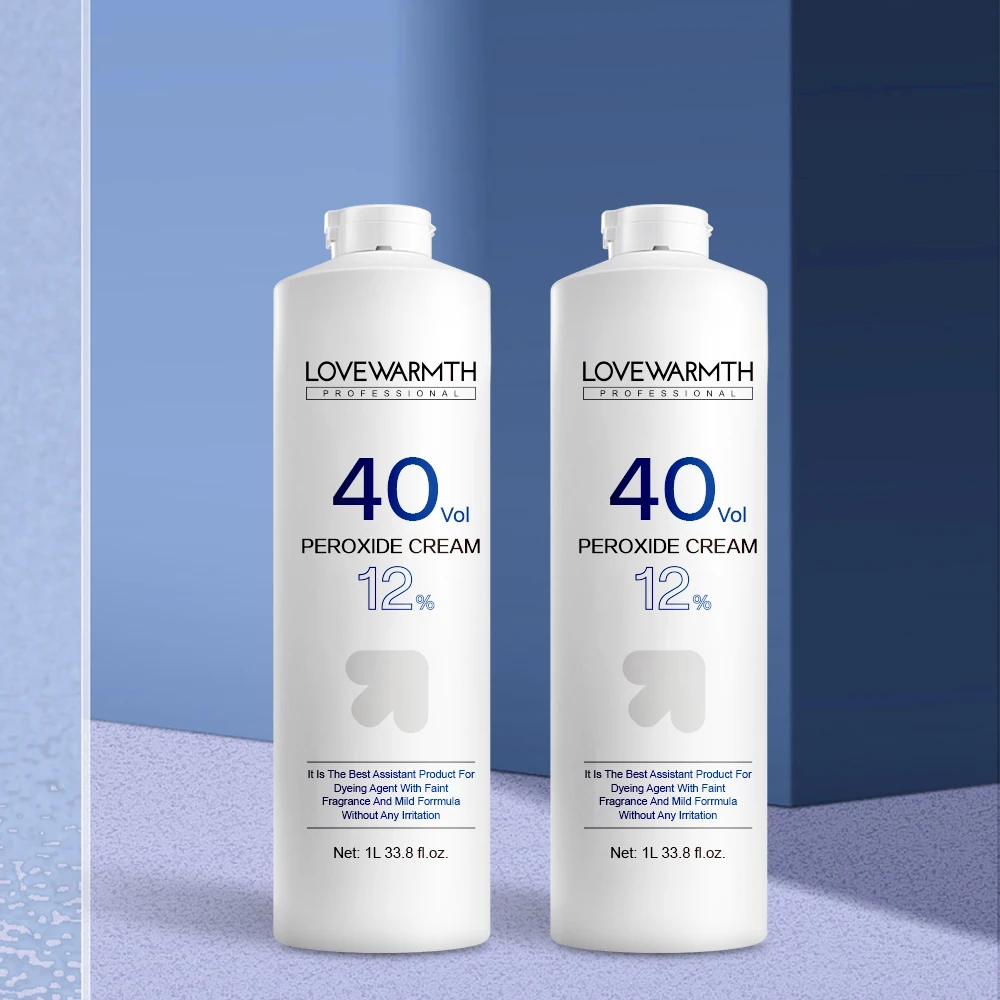 Zhongshan Factory Hair Color Developer Peroxide Mix Hair Dye Oxidant Cream 3% 6% 9% 12 % for Salon Use