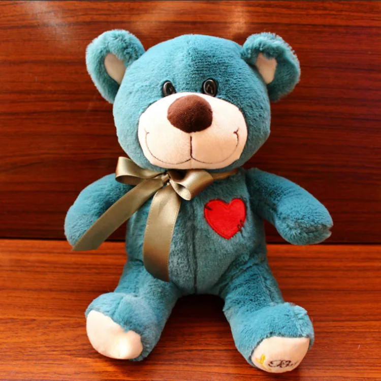 Custom lovely talking toy plush Teddy bear toy Recordable Stuffed animal Blue Talking Teddy Bear toy for kids baby gift