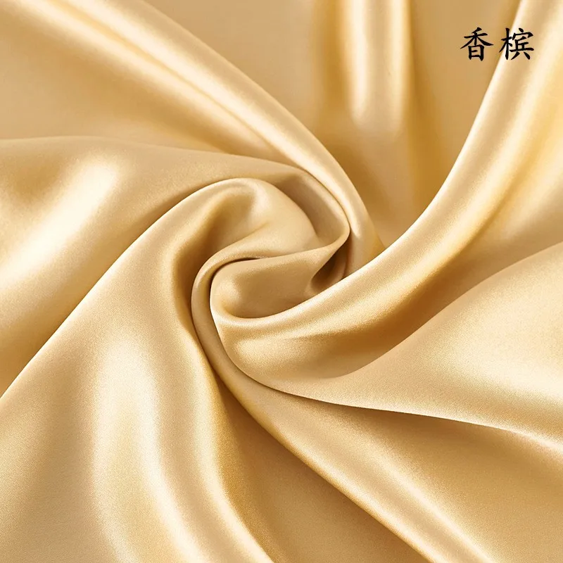 Reliable Quality colorful solid mulberry silk 6A Grade 22 momme 100% real silk charmeuse satin fabric for silk pillowcase