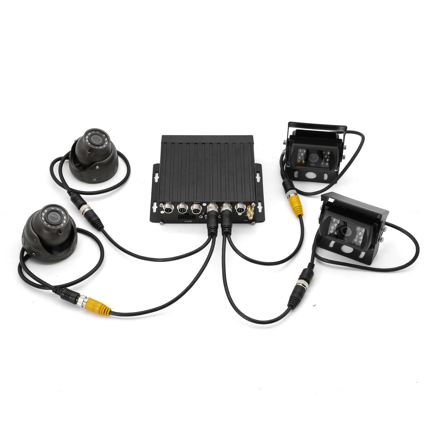 FL&OEM Dual SD Card Max 512 GB Storage Mobile DVR AHD 1080P 4CH Mobile DVR Car Taxi Video Recorder 4 Channels SD MDVR