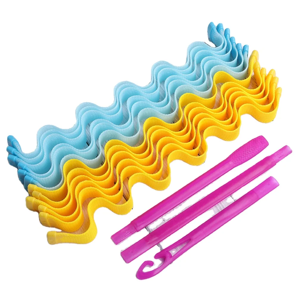 Hot sale ladies beauty lazy tools Water wavy egg rolls plastic magic hair curling easy to made personal