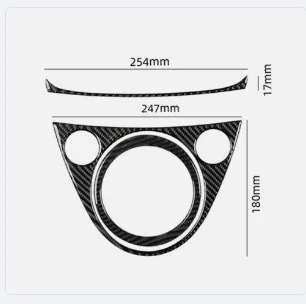 Suitable for BMW 3 Series 5 Series Audi Mercedes-Benz rearview mirror anti-collision strip carbon fiber decorative sticker car
