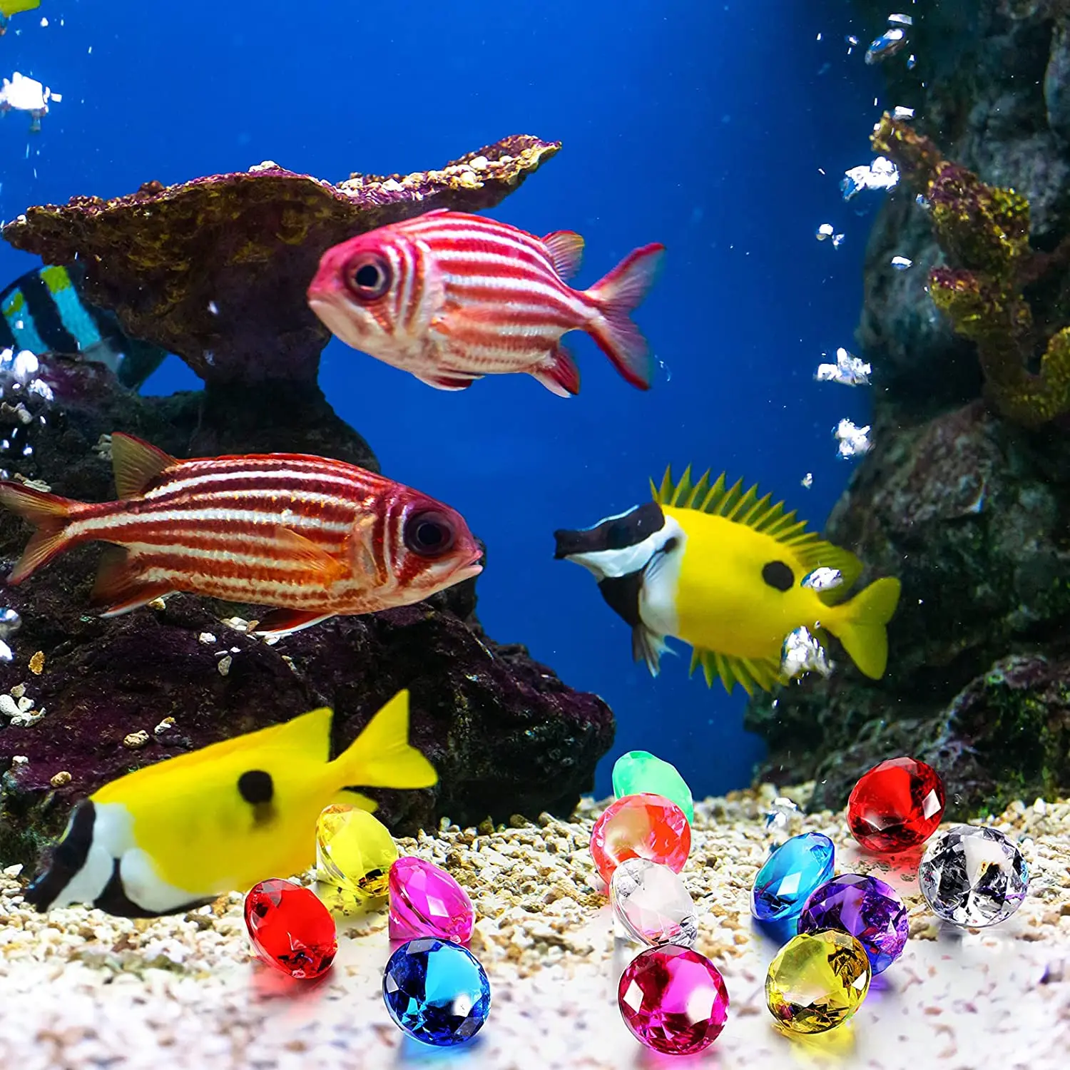 40mm Acrylic Diamond Large Gems Pirate Round Treasure Toy Gems Colorful  for Home Table Scatters Vase Fillers Party Decoration