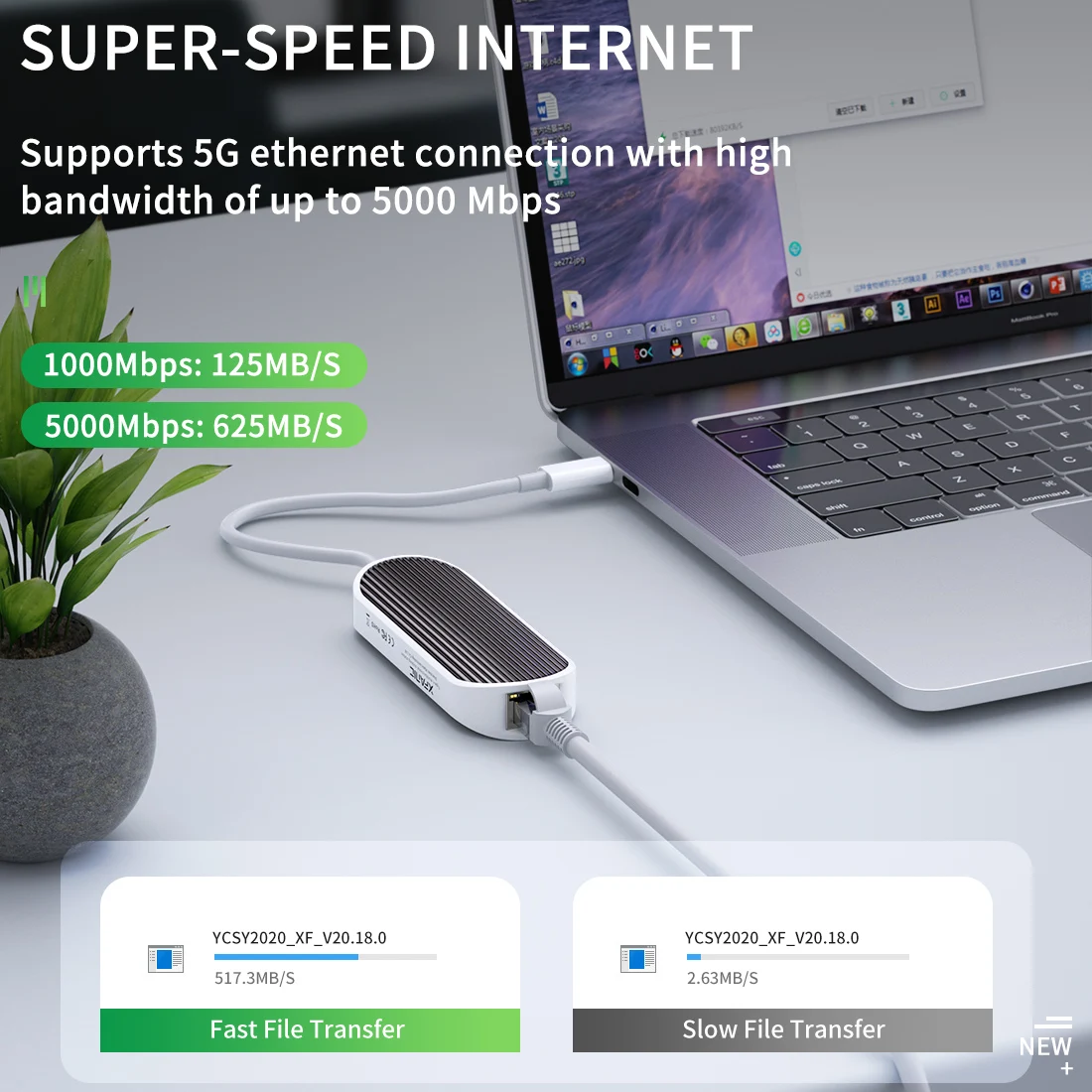  Сетевая карта XFANIC типа C USB 3 0 до 5G 2 Gigabit Ethernet для