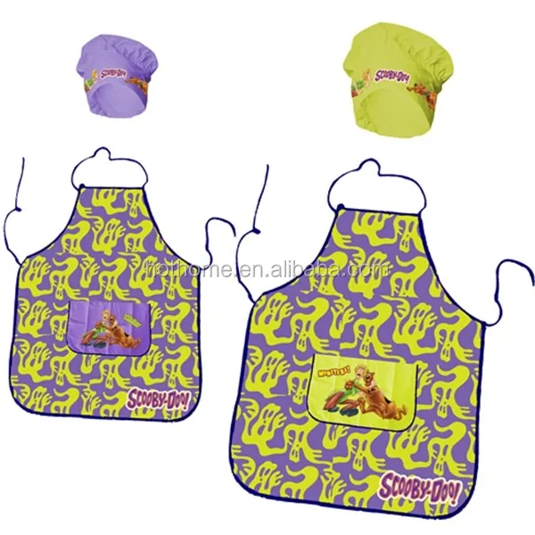 Cheap promotion aprons with 2 x 85 cm waist straps, bar apron with pocket in the front to holds pen or menu