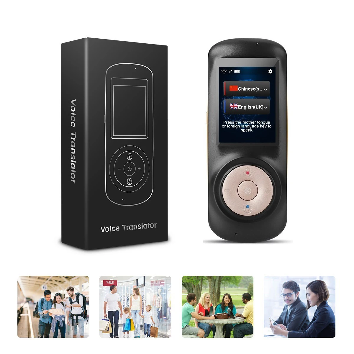 Mini translator T2S Voice translator device Support 82 Languages translator real time