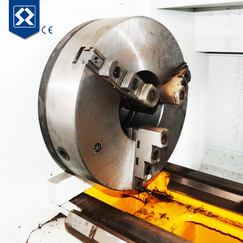 QK1327 CNC both chucks lathe for macroporous hole barstock/ tube cutting machine tool/ pipe machine tool