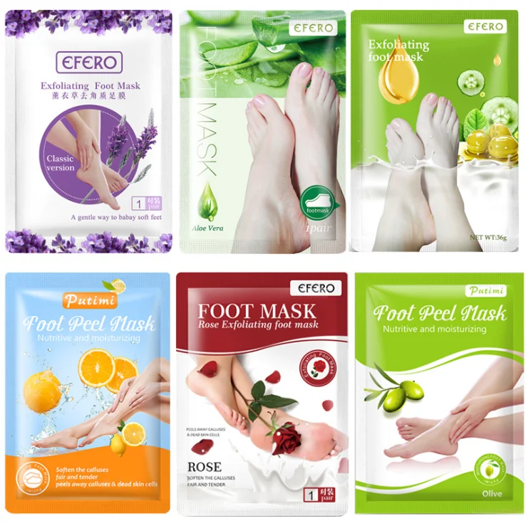 Natural Olive Oil Foot Mask & Moisturizing Foot Peeling Mask for Exfoliating Dead Skin