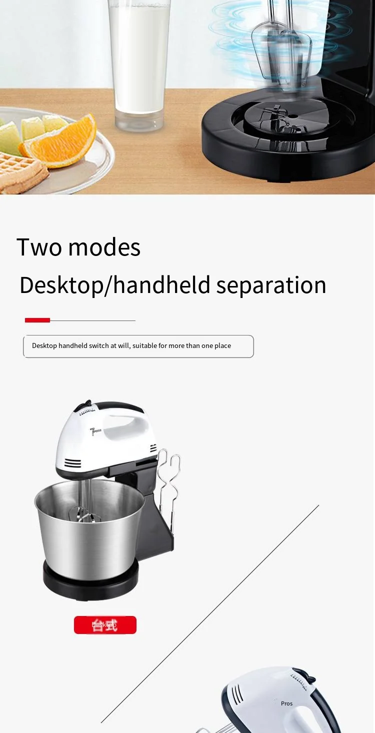 2-in-1 desktop/portable adjustable multi-gear mixer with seven-gear switching Blender