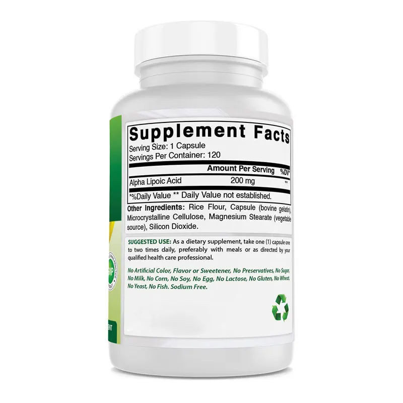 OEM ODM OBM Alpha Lipoic Acid Supplement R-Alpha Lipoic Acid Skin Whitening Biotin Capsules To Enhance Absorption For Health