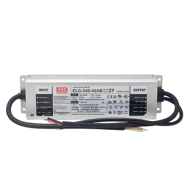 Mean Well ELG-240 Outdoor Power Supply 240W Dimmable Power Supply Waterproof Electronic Led Driver