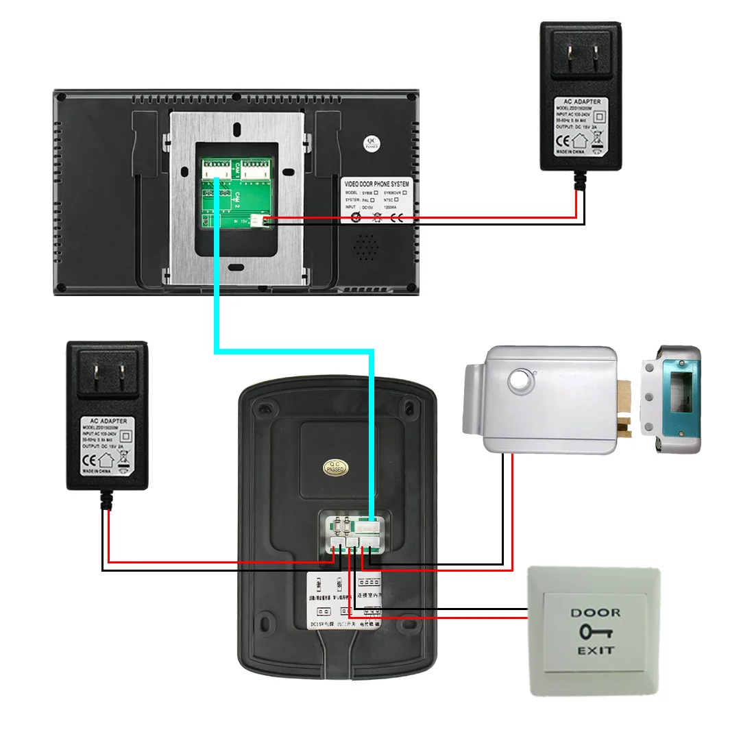 YOUHE 806FD12 Door Access System 7 Inch Color Vide Turnstile Access Control Face Recognition System IPS Terminal Relay Output