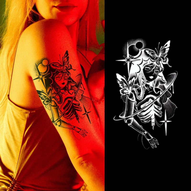 Butterfly Love Soul custom Temporary henna anime Tatu Sticker Stencil Hand Flower tato Waterproof plant based Tattoo Sticker