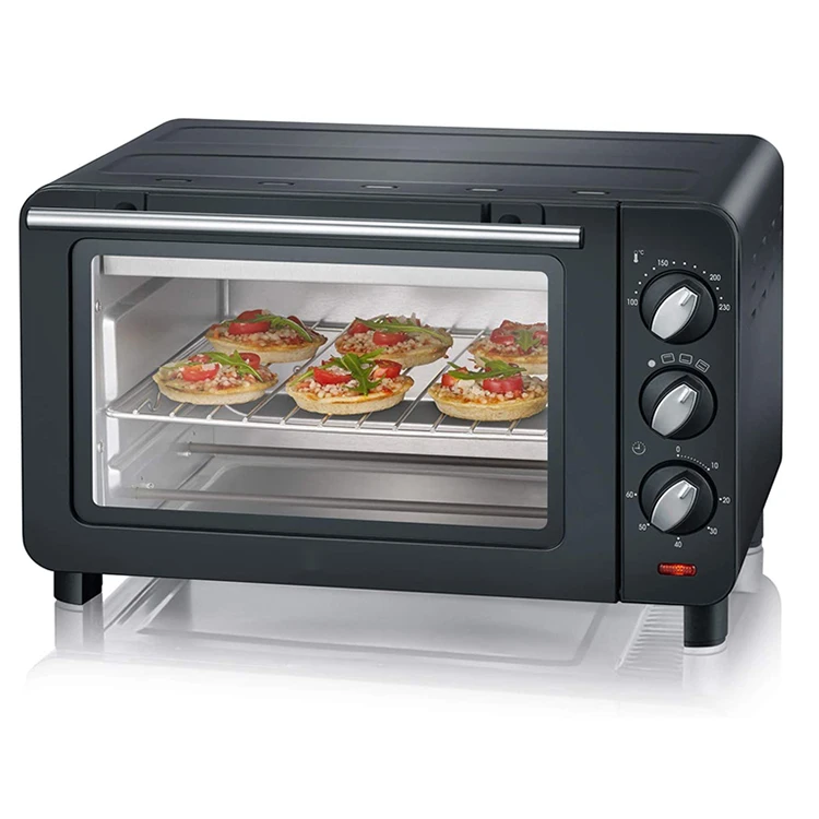 14L Multi-fuctional double Glass Door Mini Oven Electric Toaster Oven