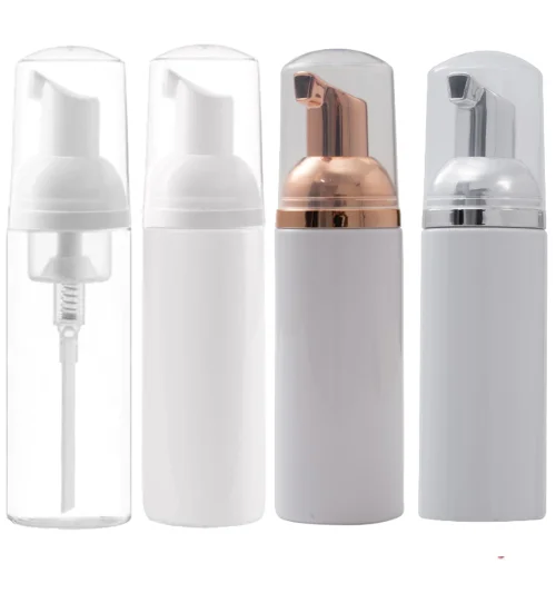 30Ml 2Oz Travel Mini Size Round White Black Gold Pink Matte Shampoo Hair Soap Mousse Foam Foaming Dispenser Pump Bottle