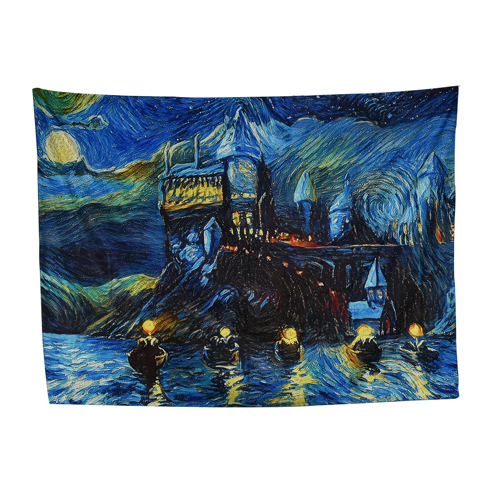 Modern Home Decoration Custom Polyester High Resolution Pictures Digital Print Art Hanging Wall Tapestry