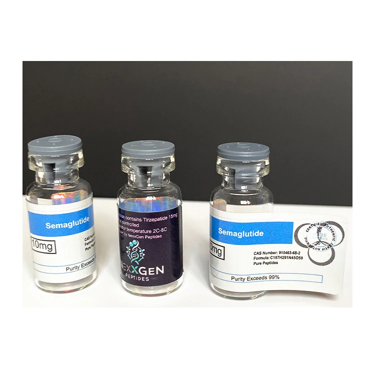 Peptideslabel 3-черная печать приятный дизайн маленькая бутылка клейкая этикетка 2 мл флакон наклейка для упаковки пептидов