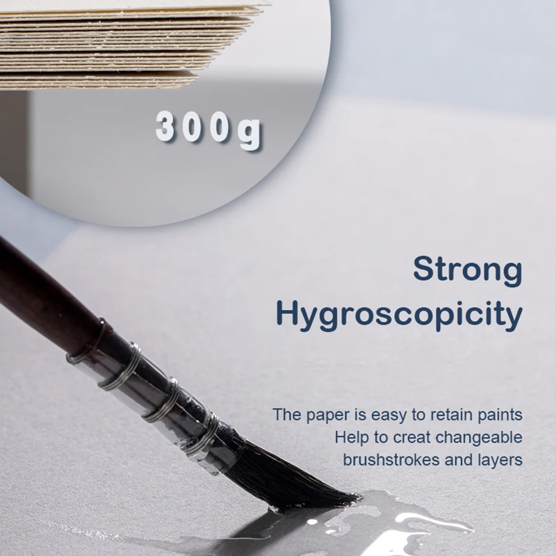 Aquarelle Paper 300g Pure Cotton LD3856 Made In China Hot Press Paper Texture 20 Sheets Pack Painting Paper