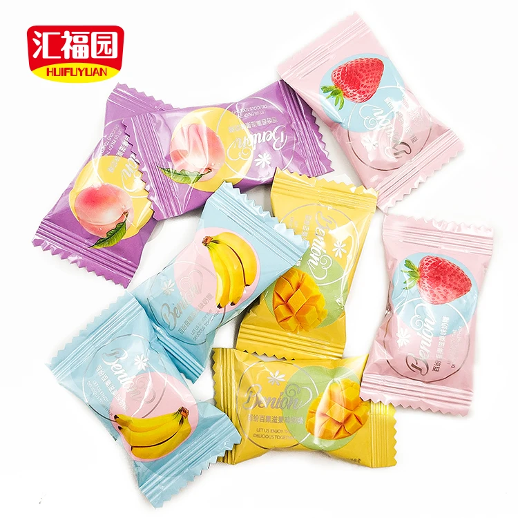 Wholesale fruit flavor chewy halal milk candy