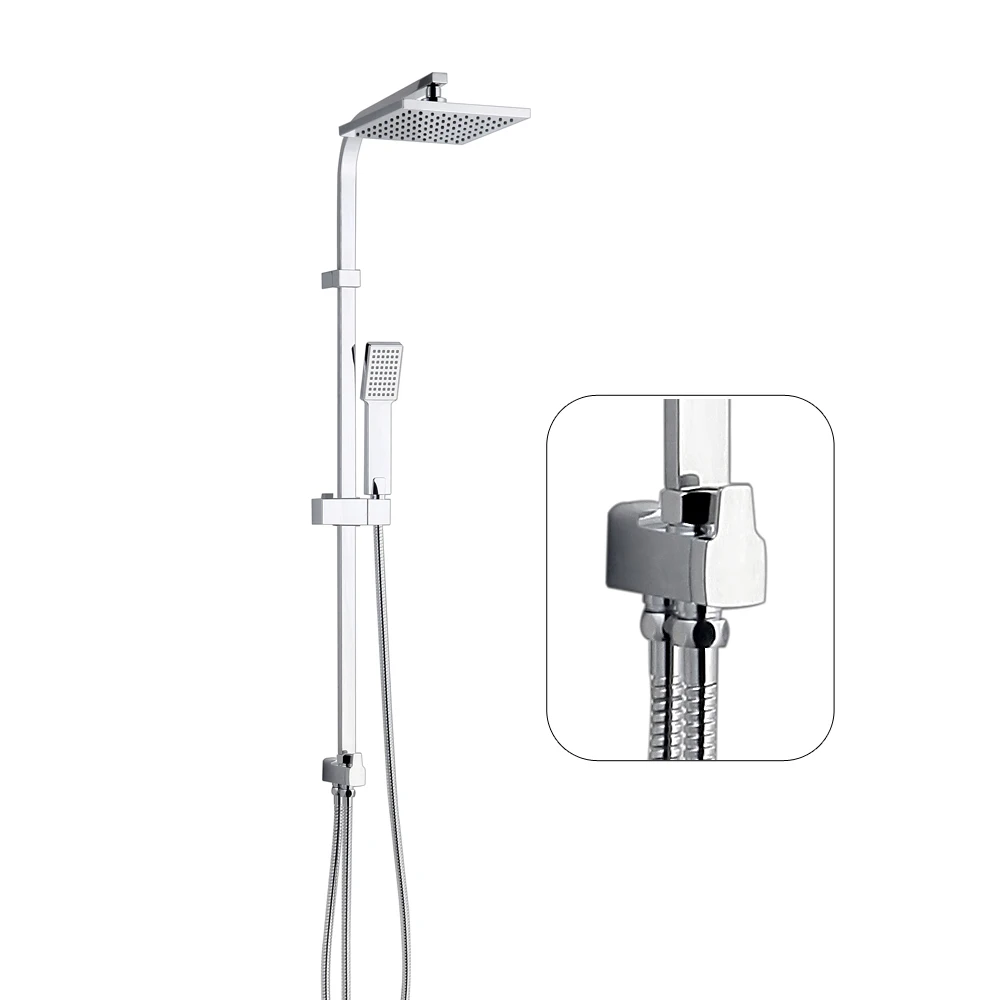 Vaguel Economic Factory Bath Rain Shower Faucet Chrome Rainfall Shower Set System Bath Shower