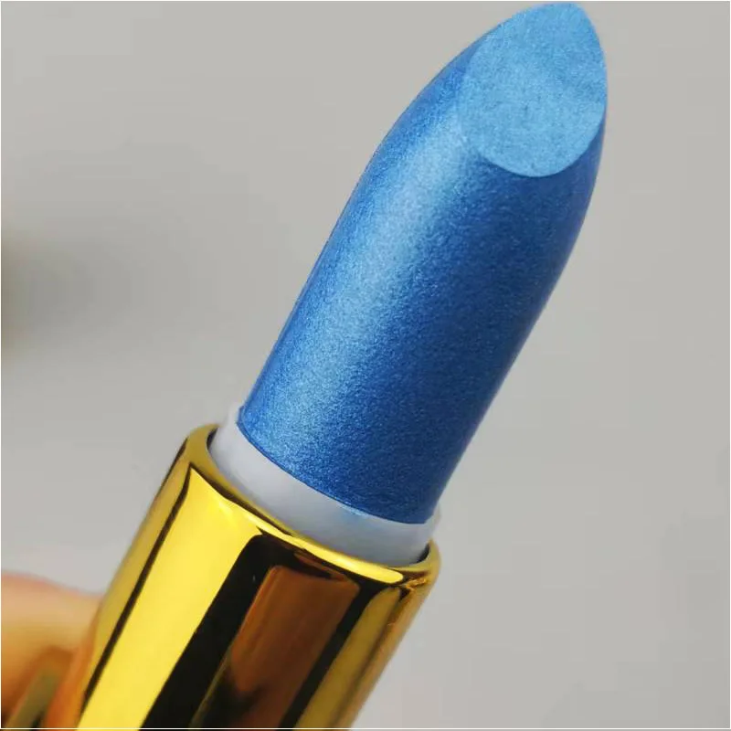 Blue Pearlescent Lipstick No LOGO Foreign Trade Lipstick Moisturizing Matte Lipstick