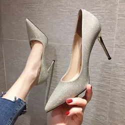 PU Leather stiletto heels Low Cut High Heels Pumps wedding shoes pointed toe Rubber  651765