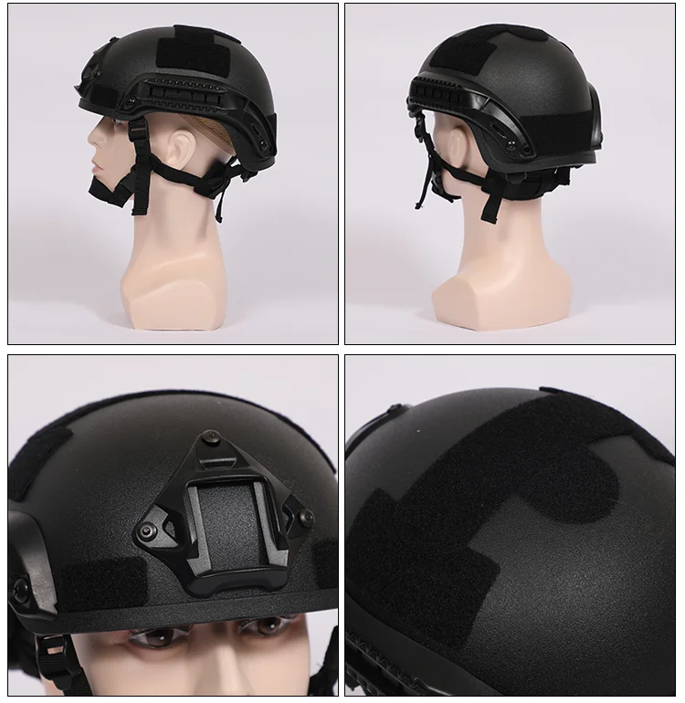 Double Safe Custom Black night vision tactical fast helmet full security Tactical Helmet