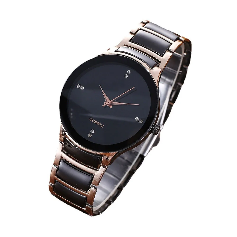 Fashion trend business elegance leisure steel band quartz watch and bracelet set Men Watches