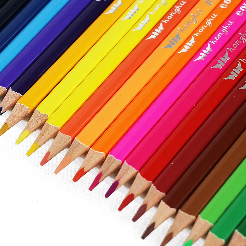 
HONGHU wooden color pencil set 6 12 18 24 colour pencil drawing Good Lead Packing School Packaging Office Color Printing Type 
