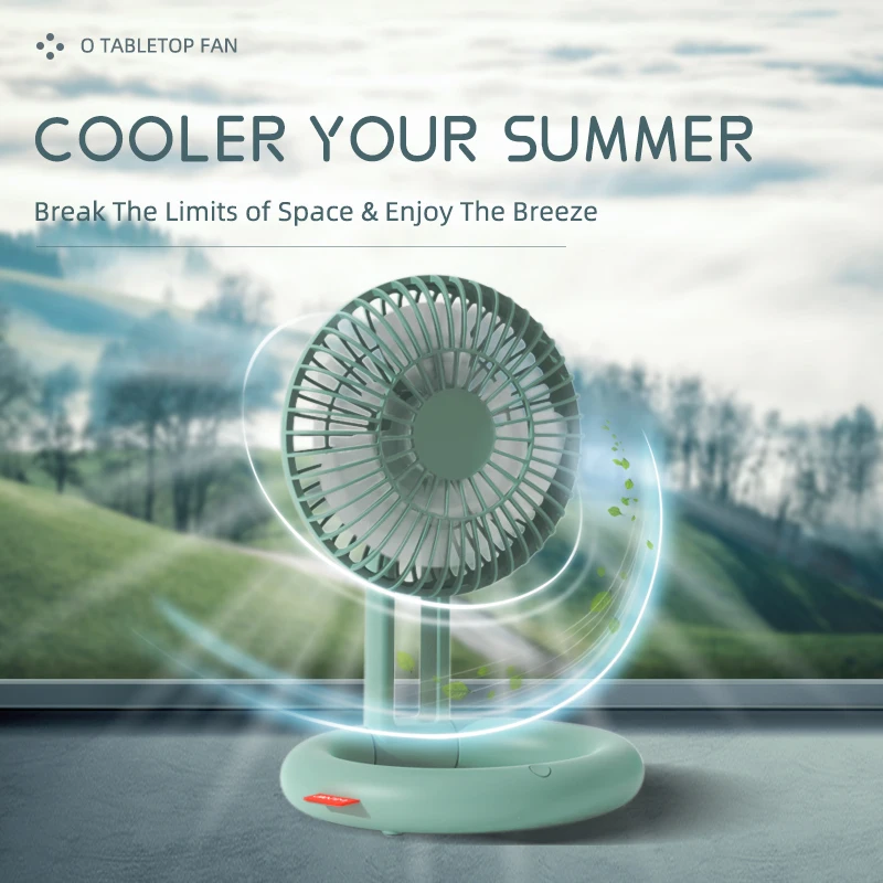 Hot Selling Usb Rechargeable Electric  Table Fan Foldable Handheld Charger Usb C Laptop Fan