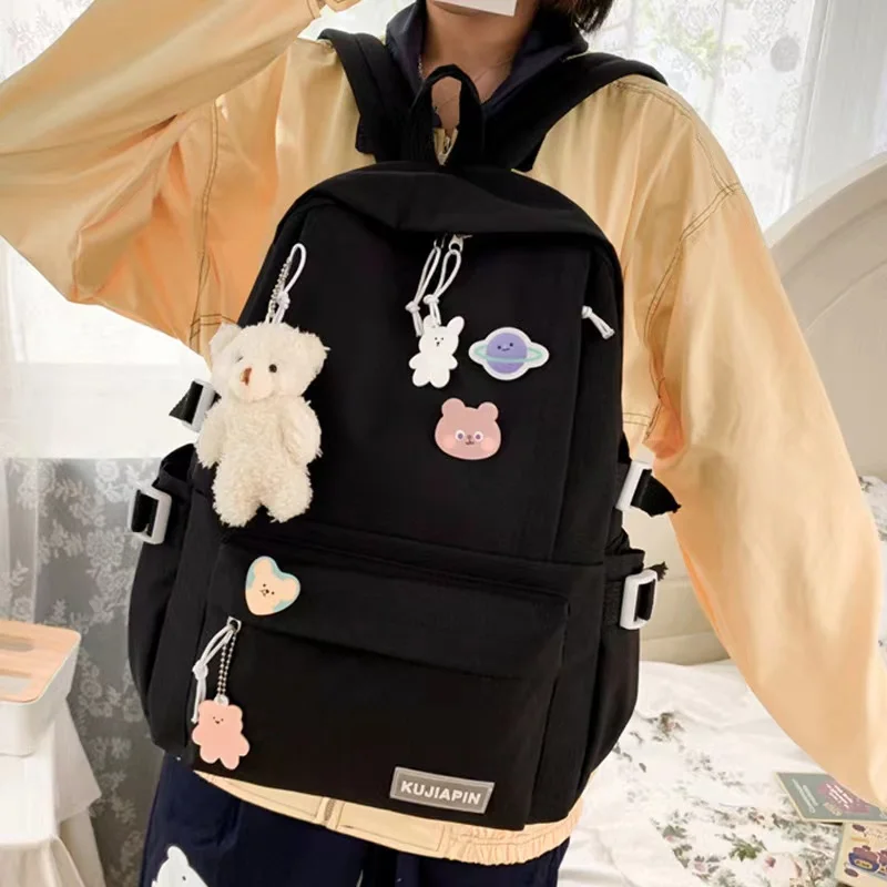 Wholesale New Style Nylon School Bag Girls Korean Version Junior High School Student Backpack Bags