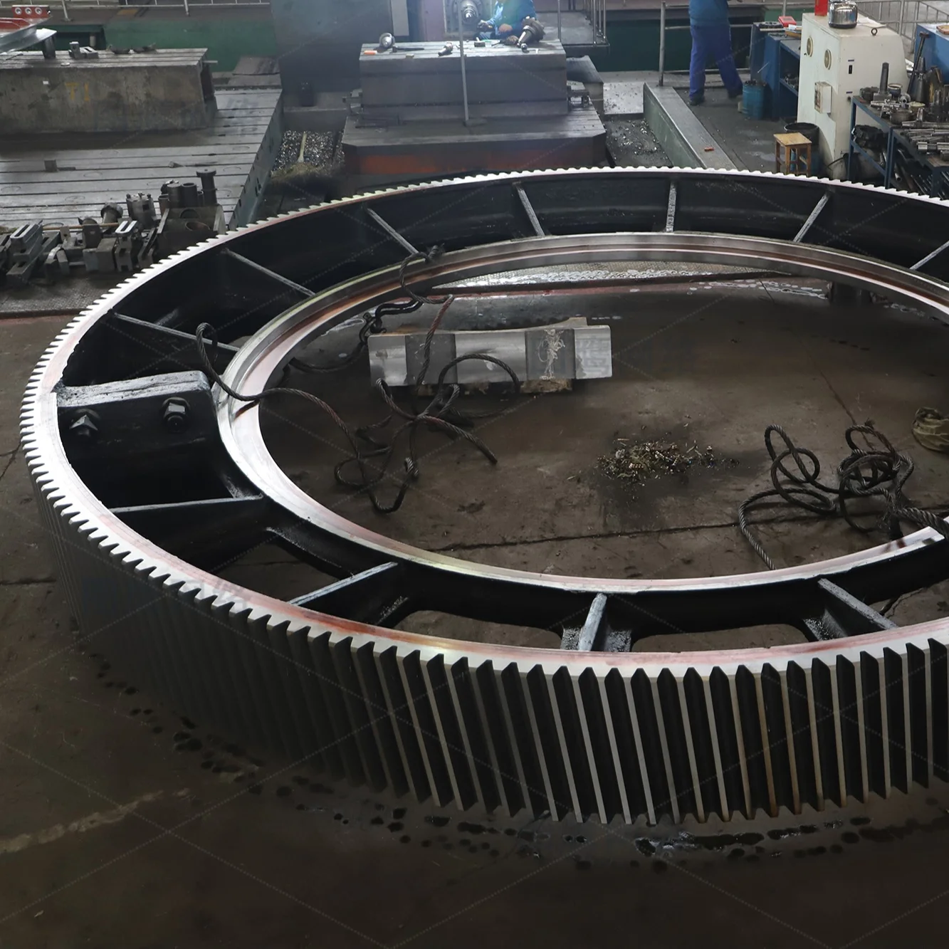 Luoyang CIC professional factory cast steel ZG35SiMn  Segment large diameter girth gear for cement plant
